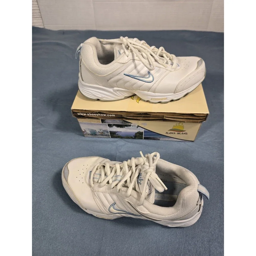 Nike White Rolling Rail Blue Embroidered 2013 Women's Size 7